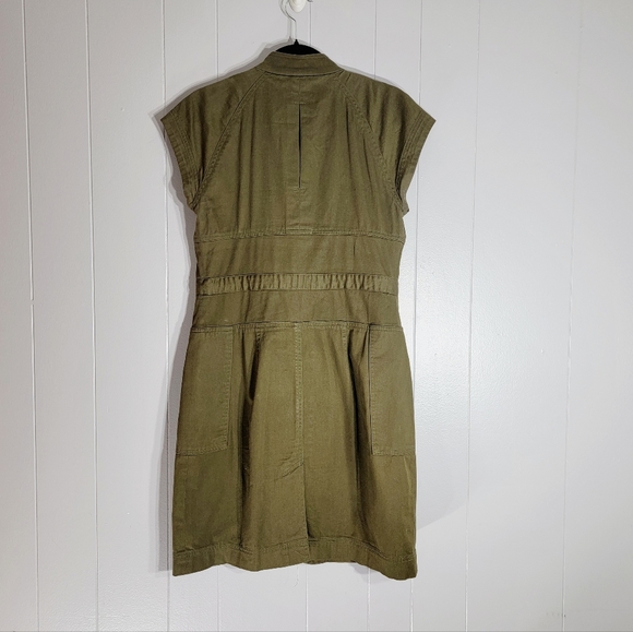 MARC by MARC JACOBS | Olive Green | Short Sleeve Utility Mini Dress | Size 8 - Picture 8 of 10